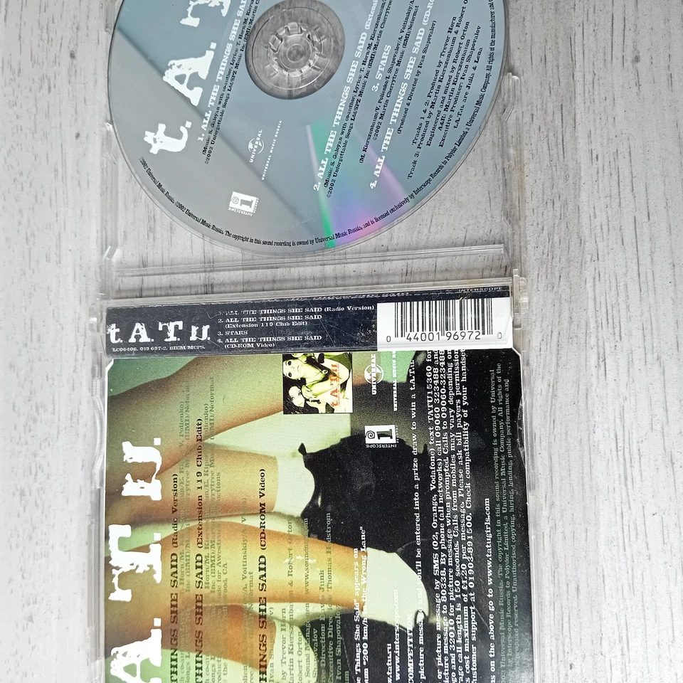 TATU ALL THE THINGS YOU SAID CD - RARE RETRO MUSIC Foto 2 de 4