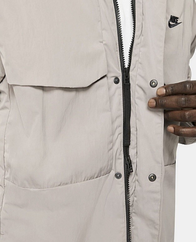 Sz L- Nike Sportswear Men's Premium Essentials Unlined Hooded M65 Jacket, Taupe. image 5