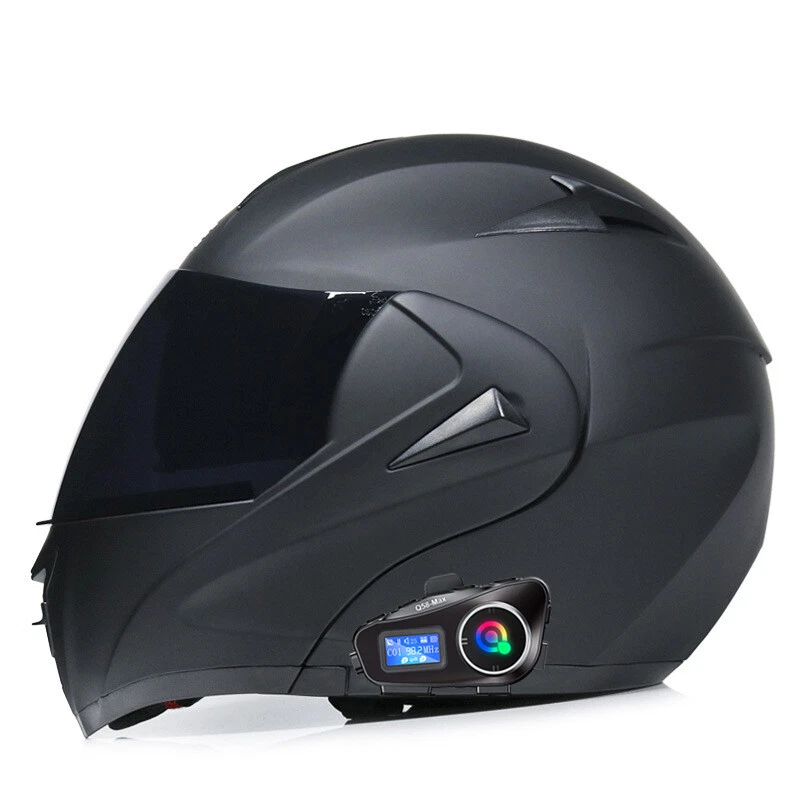 Auriculares de intercomunicación Bluetooth para casco de motocicleta cascos de motor modulares aprobados por el DOT  Foto 3 de 4