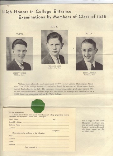 1938 NEW HAMPTON SCHOOL Prep New Hampshire Summer Bulletin Newsletter - Picture 2 of 2