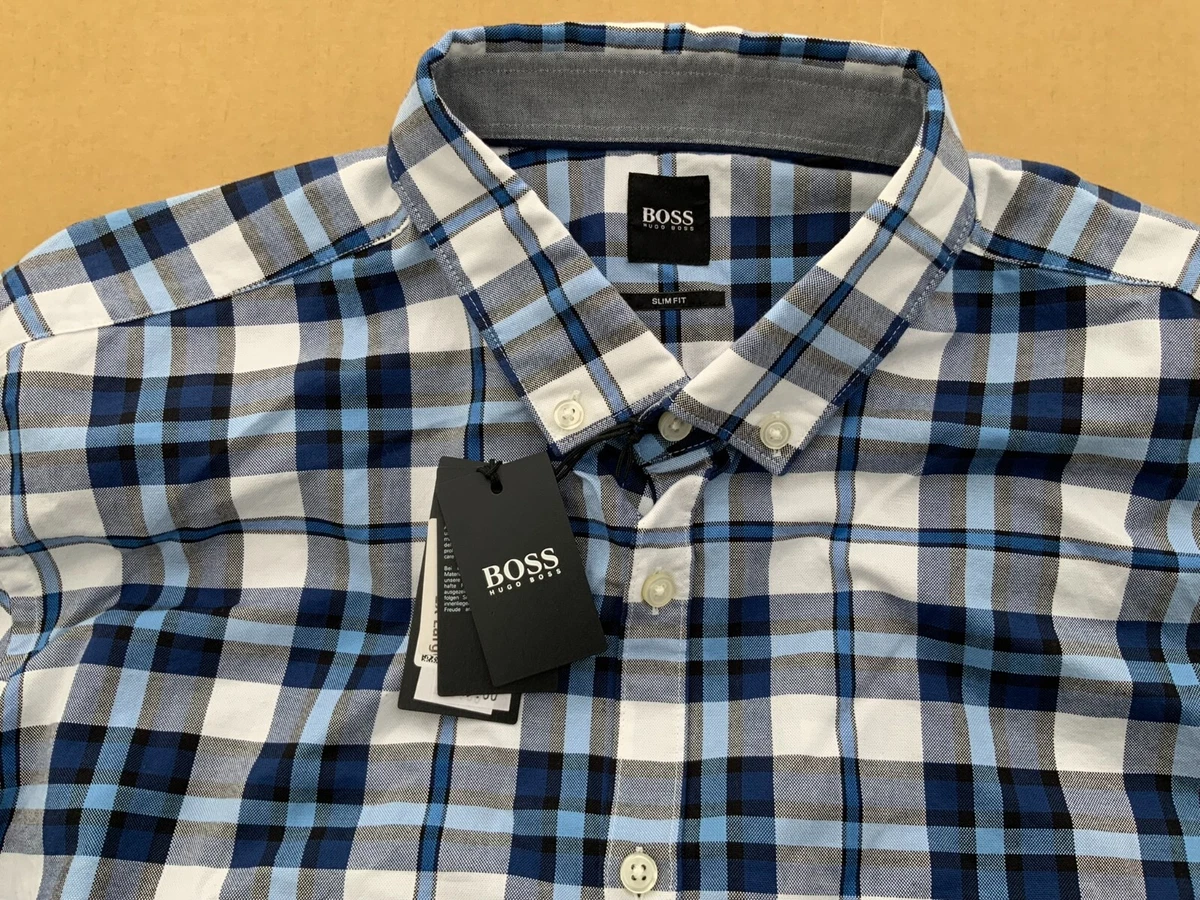 boss checked shirt