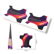 20 Nail Art XL guide forms acrylic/UV gel tips extensions manicure 
