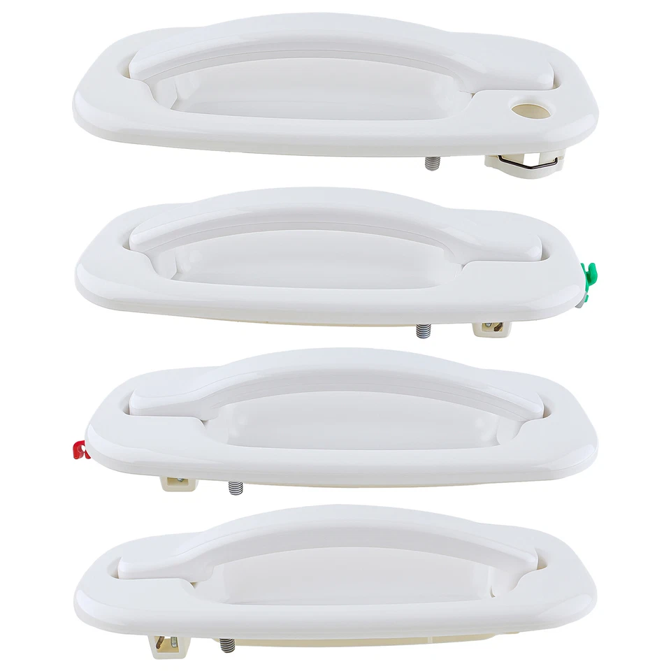 Exterior White Door Handle 4pcs / Set For 1999-2007 Chevy Silverado GMC Sierra - Image 3 of 4