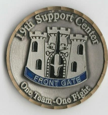 19th Support Center Front Gate Challenge Coin 1.5"DIA GB3