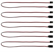 Apex RC Products Futaba Style 18" / 450mm Servo Extension - 5 Pack #1017