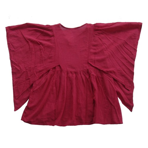 SPRING/SUMMER HAND EMBROIDERED BATWING SLEEVE TOP, MEXICAN/OAXACAN BLOUSE T0347X - Picture 8 of 14