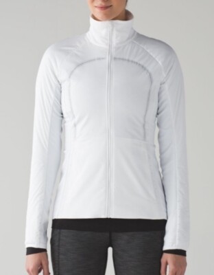 Lululemon Run For Cold Jacket in White Size 2