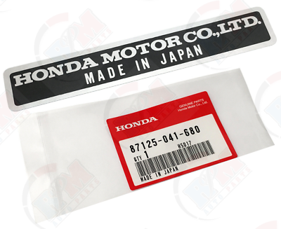 GENUINE Honda MADE IN JAPAN Decal Emblem Sticker Black 87125-041