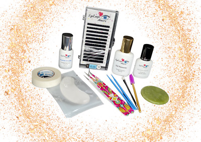 EyeLashAmore Wimpernverlängerung Starter Kit UK individuelle Wimpern Profi...