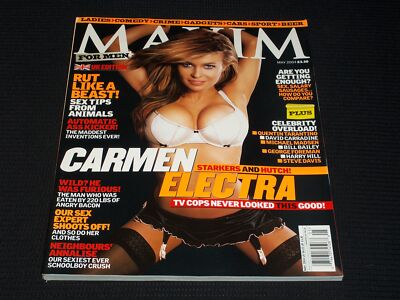 2004 MAY MAXIM UK MAGAZINE - CARMEN ELECTRA FRONT COVER - E 3377