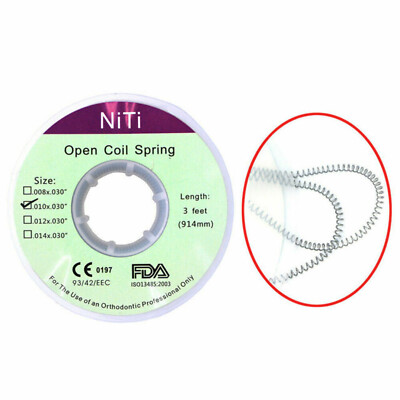 1 Roll Dental Orthodontic Niti Open Coil Spring Spool Dia.010 *030 '' inch 914mm