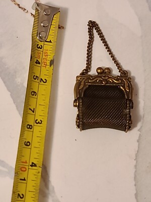 ◇COURONNE◇ Facade mesh miniature wallet_RCWGX24147BKX Antique Victorian Ornate Silvertone Chatelaine Mesh Coin