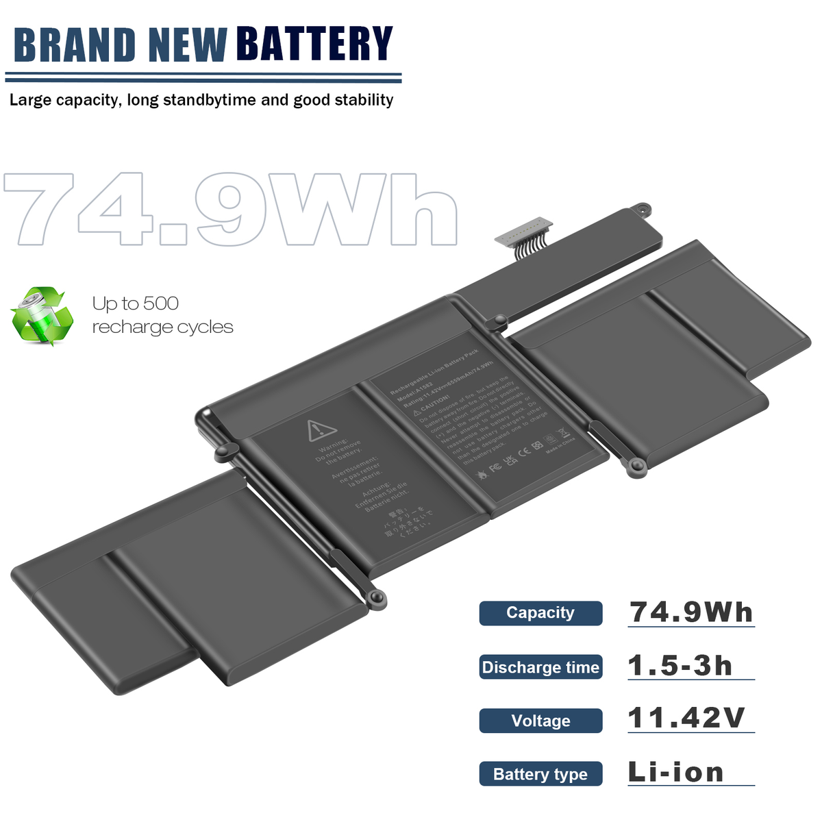✓ Battery For Apple MacBook Pro Retina 13