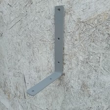 4x 8" x 5" x 30mm RIGHT ANGLE JOIST SUPPORT BRACKETS IN GREY. USEFUL FOR DIY.