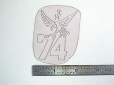 vtg 1960s 1970s Tattoo Flash acetate stencil 74 Eagle signed HAR1