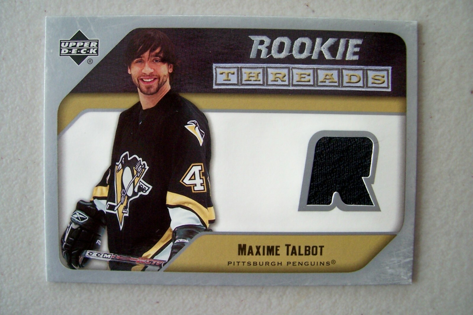 (018B) 2005-06 UPPER DECK MAXIME TALBOT RT-MT ROOKIE (BLACK THREADS ) CARD.NM/MT