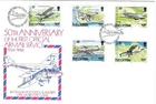 Isle of Man Comm/FDC -  50th Ann of 1st Official Air Mail Servic- 1984 (IOM230)