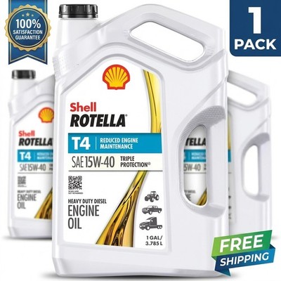 Shell Rotella T4 Triple Protection Diesel Motor Oil - SAE 15W-40 (1 Gal)