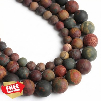 Yochus Picasso Jasper 6mm Gemstone Beads