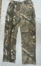 Vintage Cabela's Outdoor Gear Realtree Camo Mens 30 30x29 Hunting Pants USA.