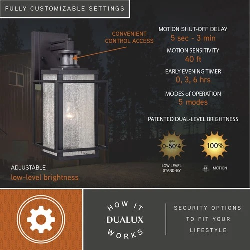 Vaxcel Lighting T0469 Hyde Park 1 Light 16" Tall Outdoor Wall - Bronze - Picture 10 of 12