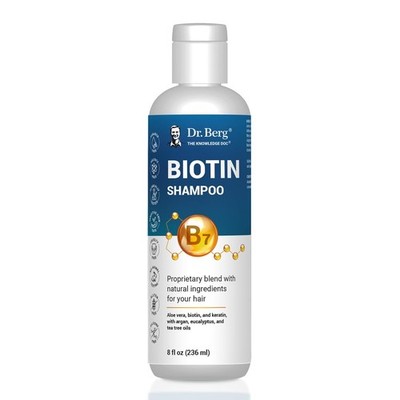 Dr. Berg Biotin Shampoo for Men & Women - Paraben, Sulfate & Silicone Free - 8