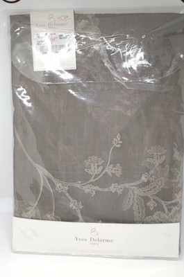 Bettlaken von Yves Delorme Paris Flatiron Pierre DH 90x200cm grau Satin