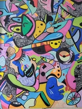  Original 16x20in acrylic paintings by artist Lina Rea. Beautifully & colorful