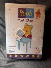 Disney Vintage Wooden Sitting Chair Winnie The Pooh. Manufactured By PJ Toys