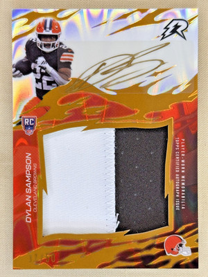 2025 Topps Resurgence Dylan Sampson ROOKIE RELIC Gold patch auto /50 Clev Browns