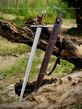 Espada Afilada Caballeros Templarios Caballeros Acero al Carbono Forjada a Mano Espada Medieval Lista para Batalla