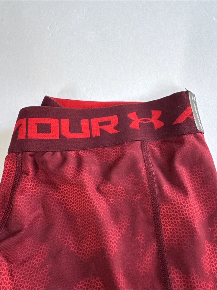 Under Armour XL Rojo Negro Estampado Hombres Pantalones de Compresión Capa Base Leggings Foto 2 de 4