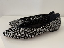 NWOB BIRDIES Goldfinch Quartz Crystal Black Pointy Toe Ballet Flats Shoes Size 9