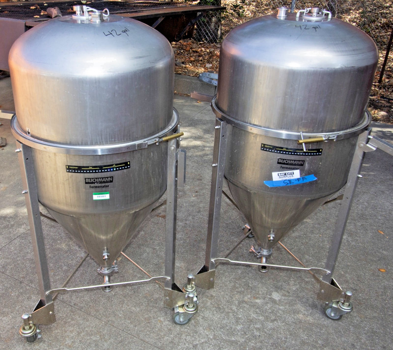 (2) Conical Fermentor-Lof of 2 Blichman Fermentor---42 Gallon    FORESTVILLE CA