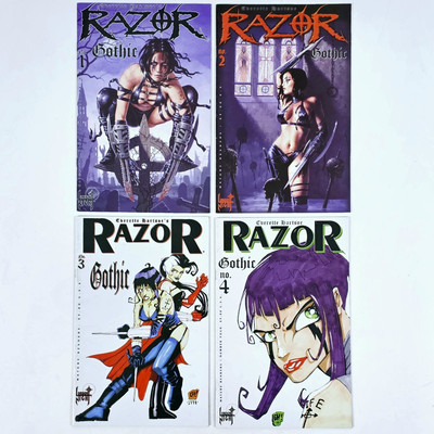  1998 London Night Mature Reader Comics RAZOR GOTHIC 1-4 US Full Set Z1-2 Horror