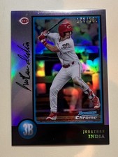 2018 Bowman Draft #98B-JI Jonathan India 1998 Bowman 20th Ann. Refractor #/250