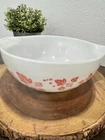 Vintage Pyrex 443 Cinderella Mixing Bowl 2.5 Qt Gooseberry White Pink