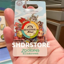 Disney new Pin authentic 2025 Zootopia 2 judy nick spinner shanghai disneyland