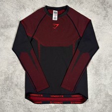 Gymshark Onyx V5 5.0 Seamless Long Sleeve Top Black/Carmine Red Medium M David Laid Gymshark Onyx V5 5.0 Seamless Long Sleeve Top Black/Carmine Red Medium M David Laid - Image 1