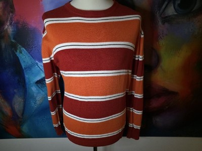 Pedro del Hierro Strickpullover XL Retro Streifen Baumwolle Bamboo   Top...