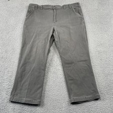 Duluth Trading Co Pants Mens 46x30 Gray Flex Fire Hose Relaxed Fit Work Utility