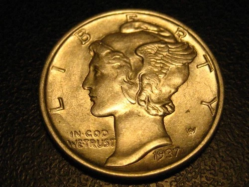 1937-P 90% Silver Mercury Head Dime BU ^^^^^