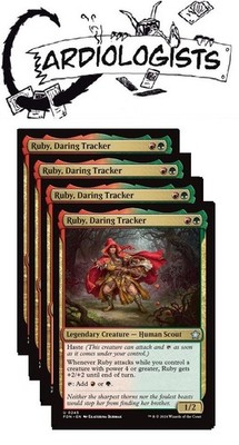 Ruby, Daring Tracker x4 |Magic the Gathering MTG | Foundations | NM