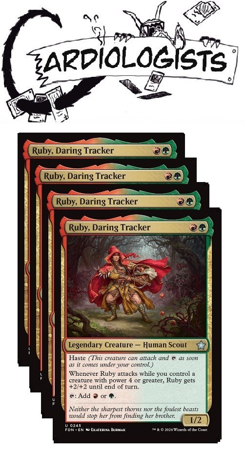 Ruby, Daring Tracker x4 |Magic the Gathering MTG | Foundations | NM