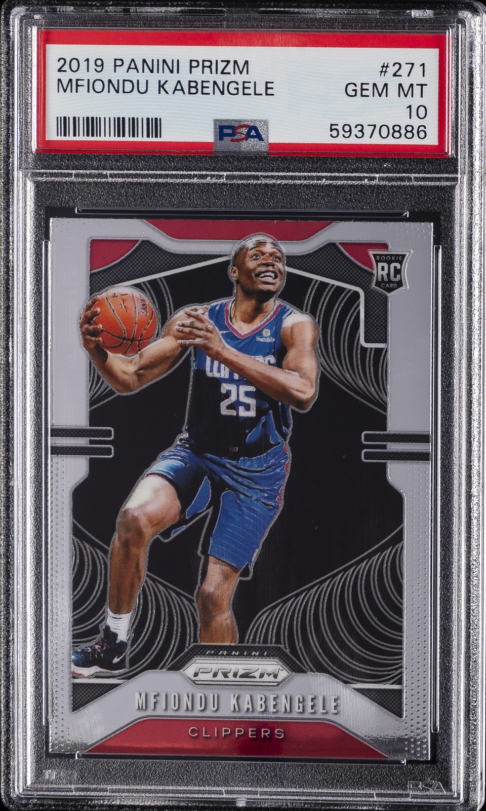 2019 PANINI PRIZM #271 MFIONDU KABENGELE ROOKIE RC PSA 10
