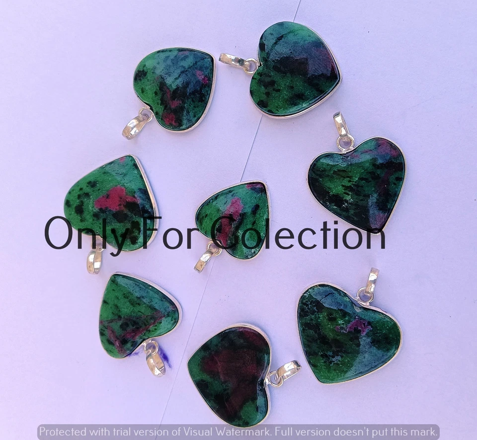 Lote de colgantes de piedras preciosas de zositio de rubí enchapado en plata de ley 925 joyas de invierno Foto 3 de 4