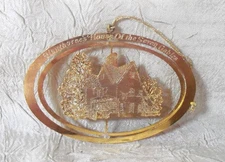 Hawthorne's House At The Green Gables Brass Christmas Ornament Massachusetts