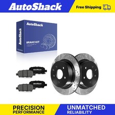 Rear Drilled Slotted Brake Rotors Premium Pads for Nissan, Rogue 2014-2020