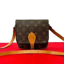 Louis Vuitton Cartouchiere Monogram Leather Shoulder Bag
