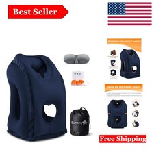 Ultimate Travel Comfort Neck Pillow with Eye Mask  Earplugs